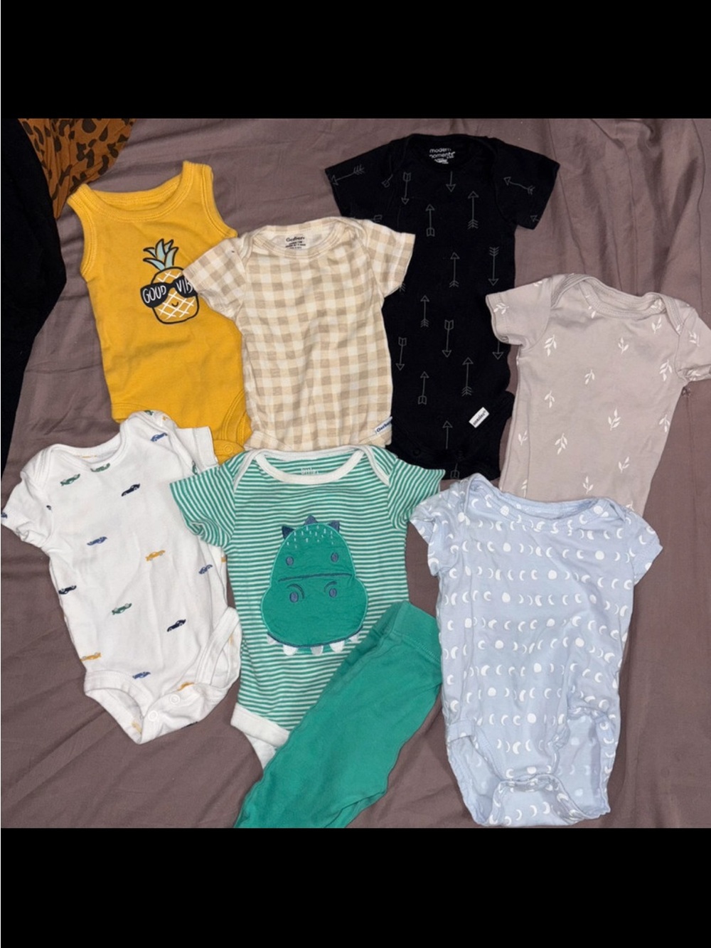 Mixed Colors Baby One-Piece Bodysuit Bundle - 7 Pack